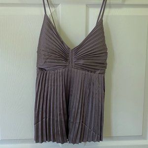 Banana Republic Pleated Cross-back Cami, Dusty Amethyst size M